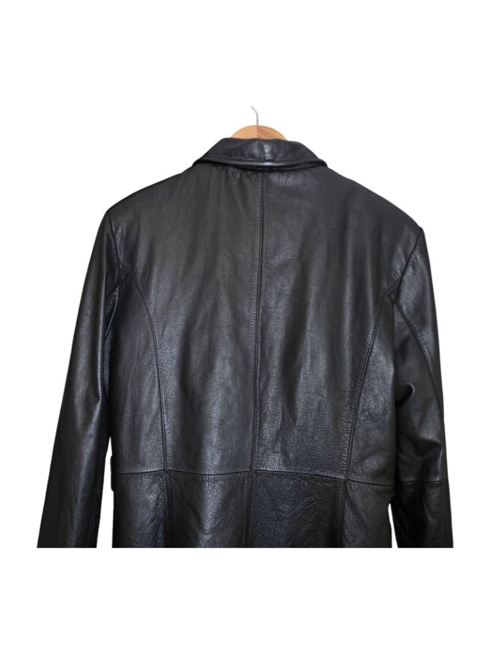 Women's - Wilson Black Leather Zip Up Jacket, Size Large - Picture 8 of 10